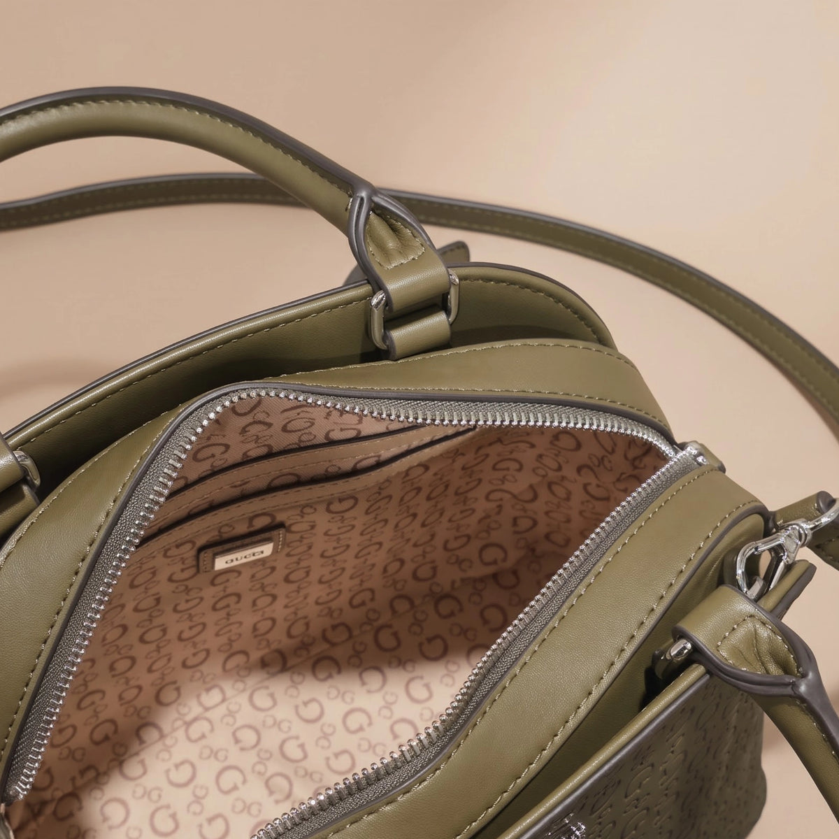 Cartera Guess Satchel - Verde Oliva