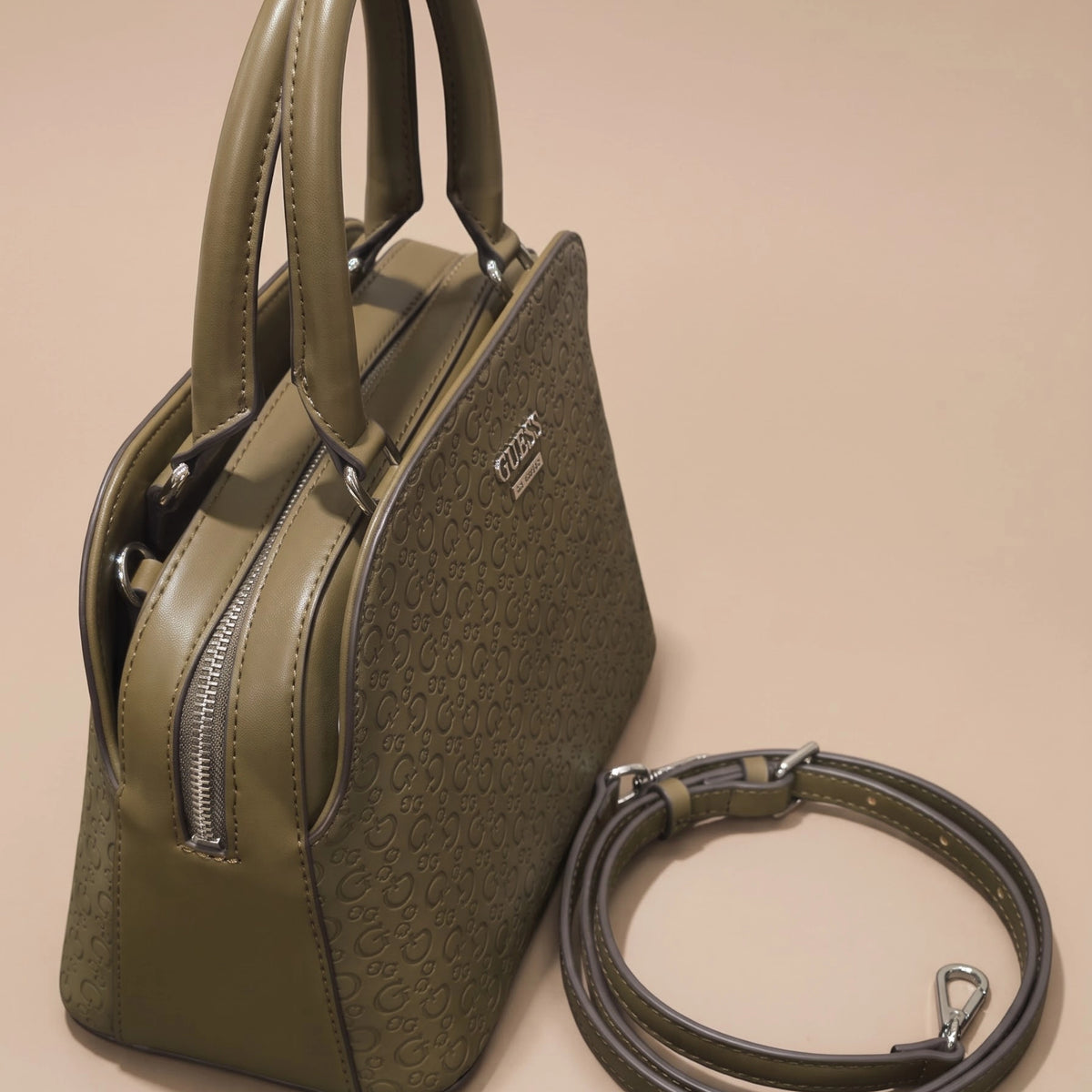 Cartera Guess Satchel - Verde Oliva