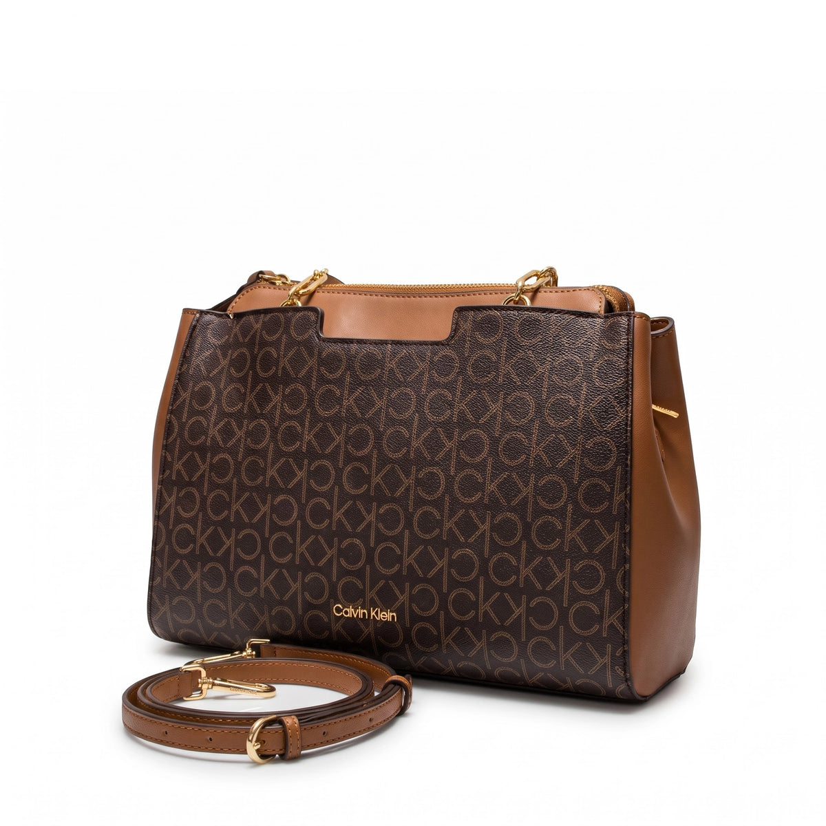 Calvin Klein Satchel Monograma CK